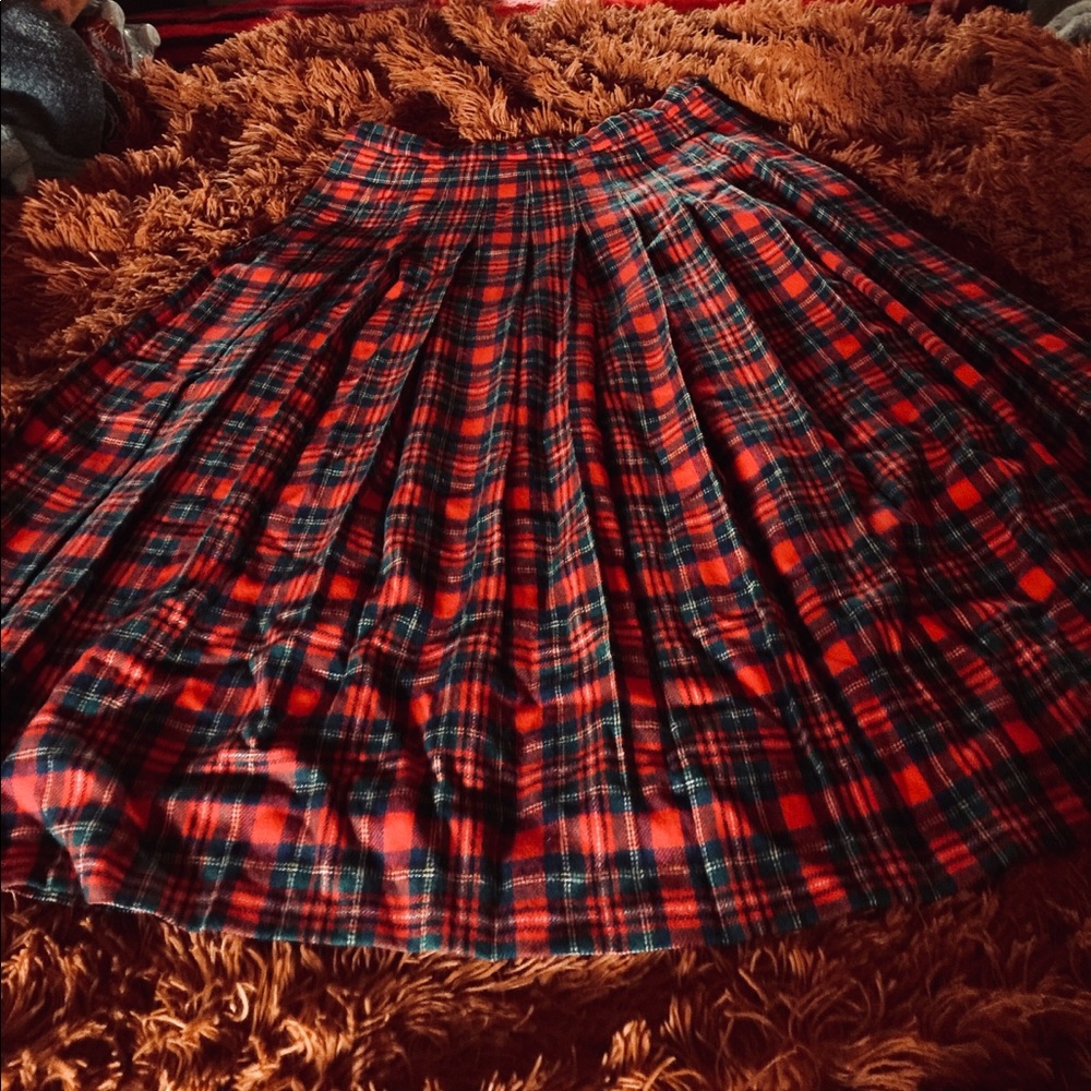 Vintage Pendleton tartan plaid skirt